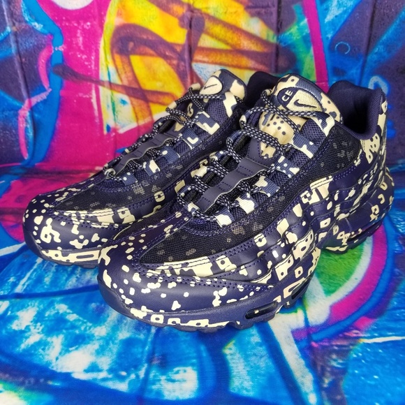 Nike Air Max 95 Mens Blue Desert Running Training - Picture 2 of 7